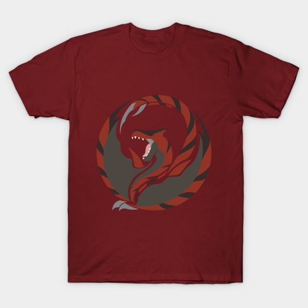 Roaring Wyvern - Molten Tigrex T-Shirt by kinokashi